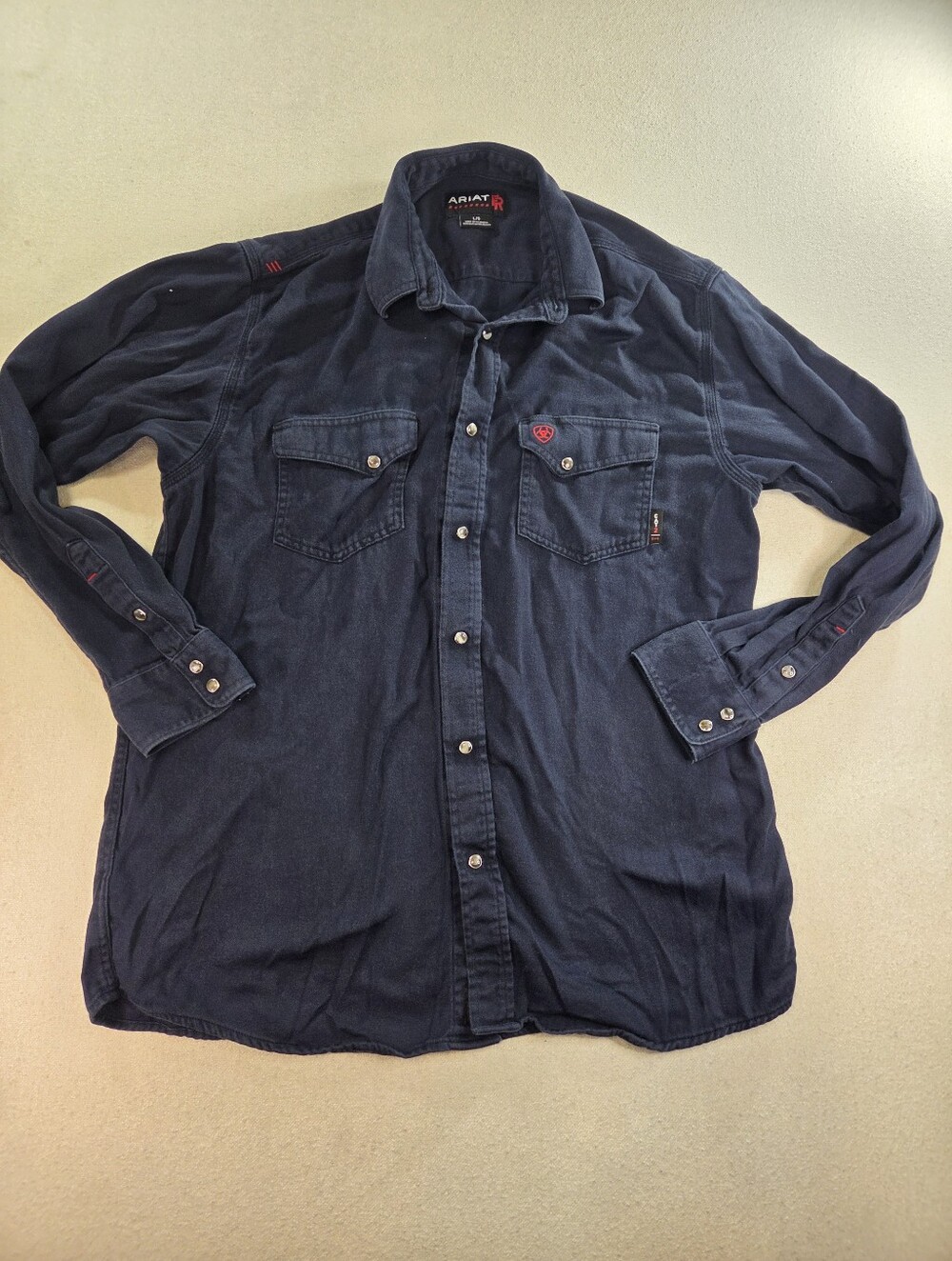 Ariat FR Shirt Mens L CAT 2 2112 Flame Resistant Work 88 Cotton 12 Nylon